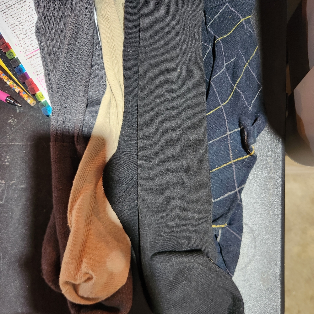 Men's Assorted Socks - Black, Brown, Tan